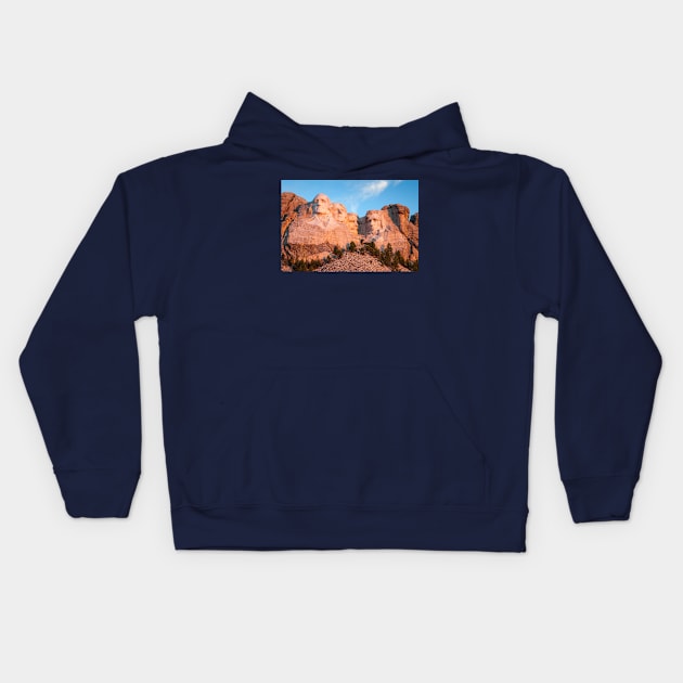 Mount Rushmore National Memorial - Black Hills, South Dakota Kids Hoodie by mcdonojj